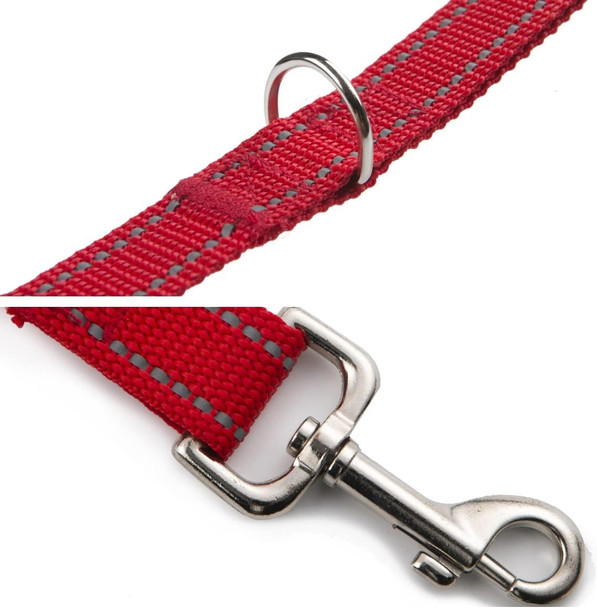 6Ft Reflective Dog Leash For Large&Medium And Small Dogs, Strong And Durable Nylon Leashes For Walking And Training, Heavy Duty 6 Foot Dog Leash With D Ring For Puppy (Red, 5/8 Inch X 6Ft)