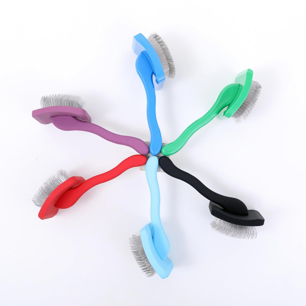 Professional Dog Slicker Brush - Fluff And Detangle Red Professional Dog Slicker Brush - Fluff And Detangle Red