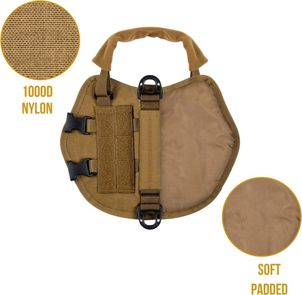 Onetigris Handled No-Pull Dog Walking Leash Long Traffic Leads For Medium To Large Dogs (Black, 4Ft)