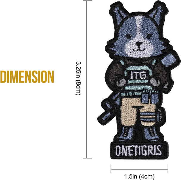 Onetigris K9 Patch Dog Morale Patch For Vest Harness Collar Leash(Border Collie)