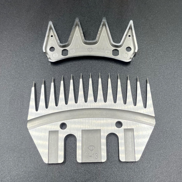 Sheep Shears Wool Clippers Universal Replacement Blades, Shearing Comb And Cutter Blade Set, Stainless Steel Straight 13-Teeth Detachable Trimmer Shears For Grooming Goats, Lambs, Llamas, Alpacas Sheep Shears Wool Clippers Universal Replacement Blades, Shearing Comb And Cutter Blade Set, Stainless Steel Straight 13-Teeth Detachable Trimmer Shears For Grooming Goats, Lambs, Llamas, Alpacas