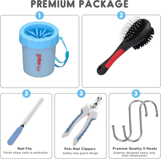 Dog Grooming Supplies – Dog Hammock With Dog Nail Trimmers, Nail File, Comb, Paw Cleaner – Comfortable And Safe Design – Dog Grooming Harness Ideal For Salons, Home Use(M)