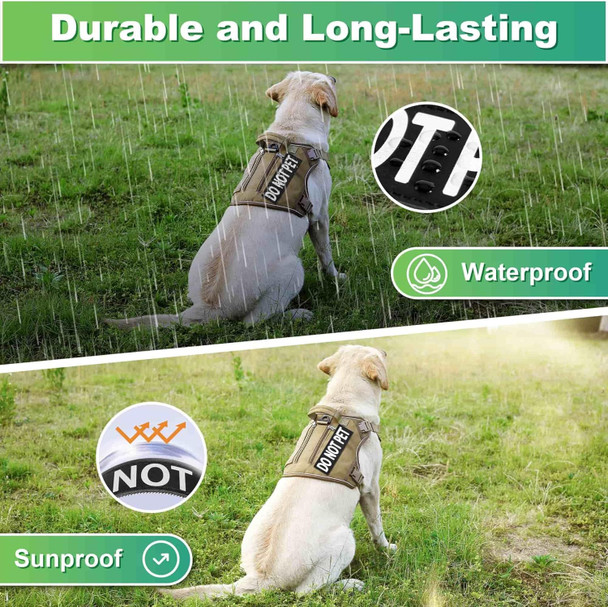 6-Pack Emotional Support Patches, Removable Do Not Pet Patch For Harness Vest Or Collar, Ask To Pet Patches With Hook And Loop Tape