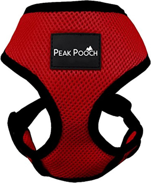 Step In- Dog Harness For Small Dogs No-Pull - Step Instep In Dog Harness - Padded Mesh Fabric Dog Vest - Adjustable Belly Belt & Quick-Snap Clip - Red - 15 In - Extra Large Dog Harness