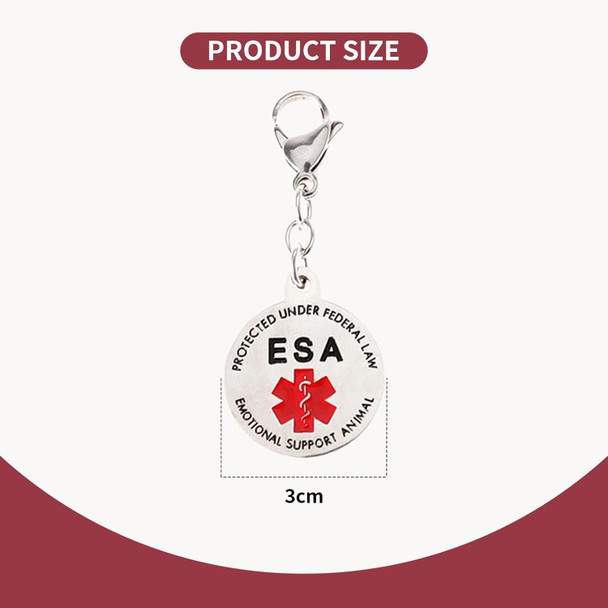 Emotional Support Dog Esa Dog Tag Id Industrial Puppy Emotional Support Dog Tag Red Medical Alert Symbol And Protected By Federal Law Navy Lettering And Red Enamel Trim For Esa And Therapy Dogs