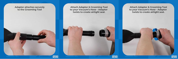 Penn-Plax Vacgroom Pet Grooming And Shedding Vacuum Attachment Kit – Great For Dogs, Cats, And Your Furniture Works With Almost All Vacuum Brands