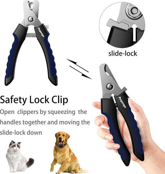 Dog Nail Clippers,Dog Nail Trimmers With Safety Guard For Small Medium Large Breed Dog & Cat To Avoid Over Cutting,Professional Grooming Tool With Quick Sensor And Dog Nail File