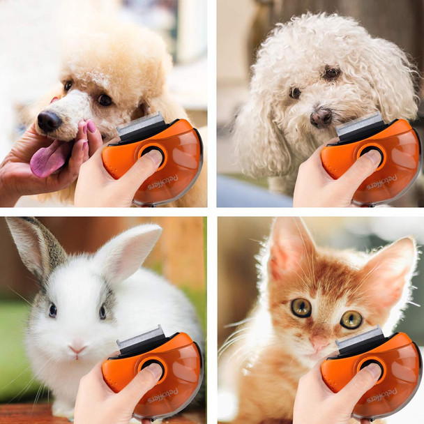 3 In 1 Pet Grooming Brush Effectively Reduces Shedding By Up To 95%, Portable Dematting Tool For Dogs And Cats Deshedding Brush Undercoat Rake Comb For Easy Mats & Tangles Removing