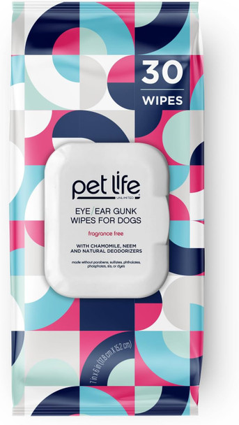Dog Ear Wipes, Dog Eye Wipes - Plant-Based Dog Ear Cleaner Wipes With Moisturizing Aloe Leaf & Soothing Chamomile - Fragrance Eye And Ear Wipes For Dogs - 30 Count (Pack Of 1)