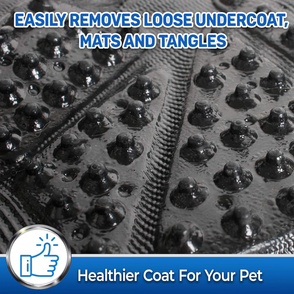 Pet Magasin, Patented Gentle & Effective Shedding Pet Grooming Gloves Bathing & Brushes Works For Dogs, Horses, Cats, And Other Animals (Medium, 1-Pair)