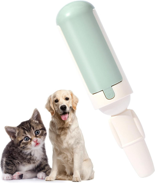 Pet Hair Remover Reusable Pet Hair Remover Dog And Cat Hair Remover For Sofas, Furniture, Carpets, Car Seats With Self-Cleaning Base d Animal Hair Remover Tool (White Green)