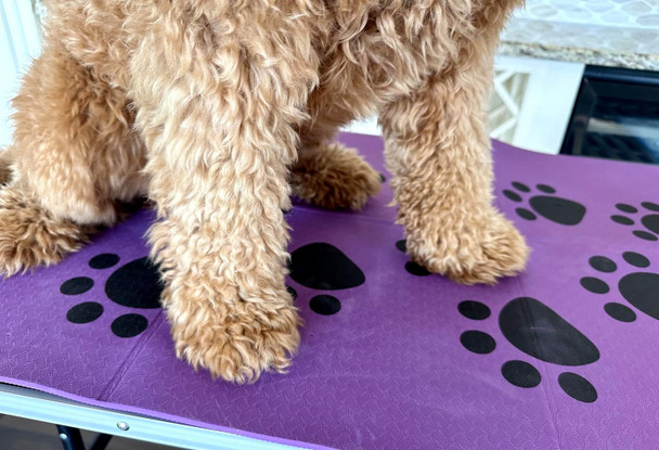 Dog Grooming Table Mat, Non Slip Pad, Soft, Stable, (Purple, 24X48 Inch)