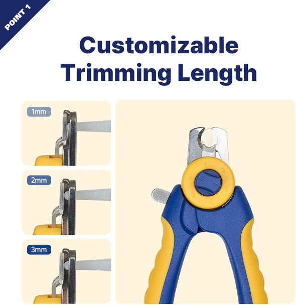 [Pethroom] Dog Nail Trimmer Safe Shield Clippers With Nail File Quick Easy Professional Trimming Transparent Guard Guide For Pet Grooming No Overcutting (Safe Shield Dog)