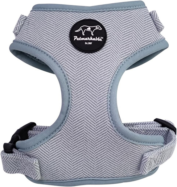 Adjustable Dog Harness For Growing Puppy Featuring Soft Breathable Padded Mesh And Adjustable Straps, Perfect For Small Dog Harness, As Well As Puppy Harness (Blue, Small)