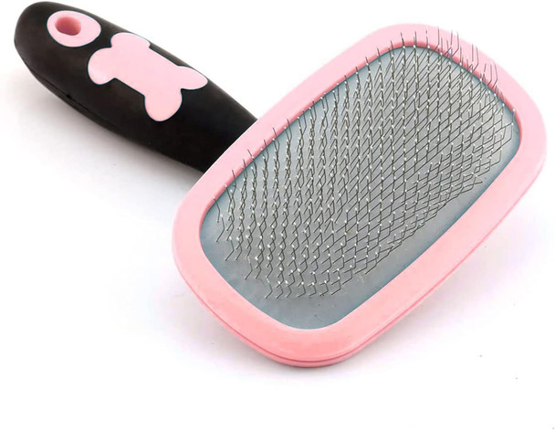 Slicker Brush, Petpawjoy Dog Brush Gently Cleaning Pin Brush For Shedding Dog Hair Brush For Small Dogs Puppy Yorkie Poodle Rabbits Cats-Large, Pink Slicker Brush, Petpawjoy Dog Brush Gently Cleaning Pin Brush For Shedding Dog Hair Brush For Small Dogs Puppy Yorkie Poodle Rabbits Cats-Large, Pink
