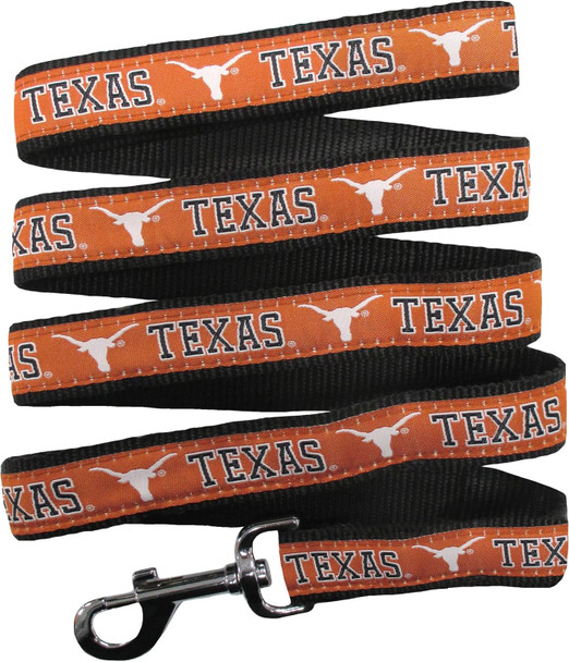 Pets First Collegiate Pet Accessories, Dog Leash, Texas Longhorns, Large
