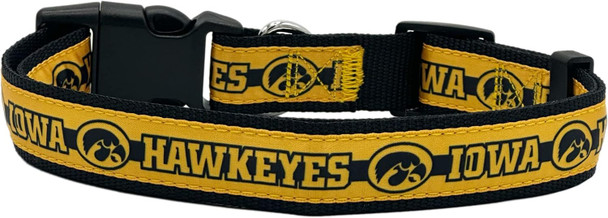 & Improved Ncaa Pet Collar Iowa Hawkeyes Dog Collar, Size Large College Team Collar For Dogs & Cats. A Shiny & Colorful Dog & Cat Collar Licensed By The Ncaa