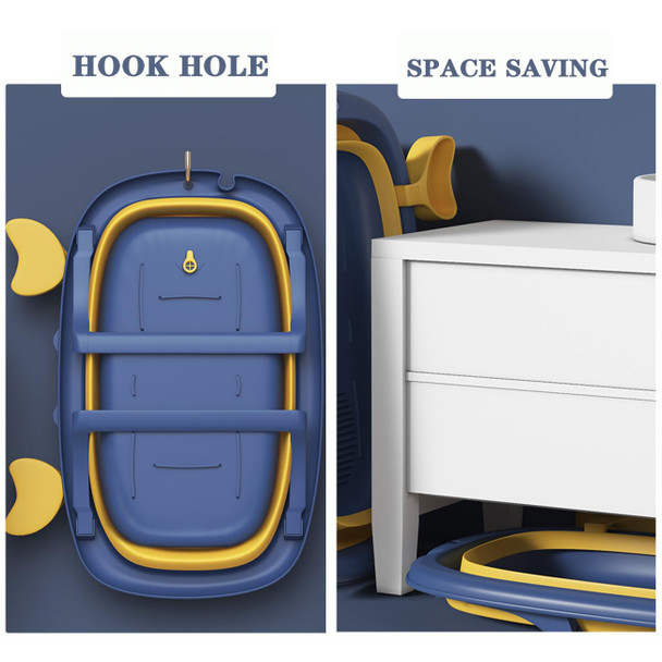 Multi-Functional Collapsible Dog Bathtub With Brush,Drainage Hole, 7.1 Gal/27L Portable Laundry Basket, Foldable Small Pets Bathtub, Bathing Tub For Puppy Small Dog Cat (Grey)