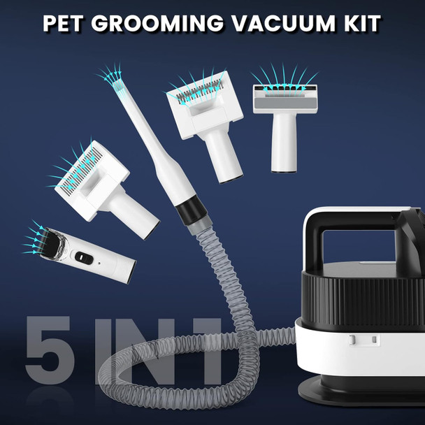Pettom Dog Grooming Kit 2.5L Large-Capacity, Dog Vacuum Brush For Shedding Grooming, Low Noise 5 Pet Grooming Tools For Dogs Cats (Dog Grooming Kit) Pettom Dog Grooming Kit 2.5L Large-Capacity, Dog Vacuum Brush For Shedding Grooming, Low Noise 5 Pet Grooming Tools For Dogs Cats (Dog Grooming Kit)