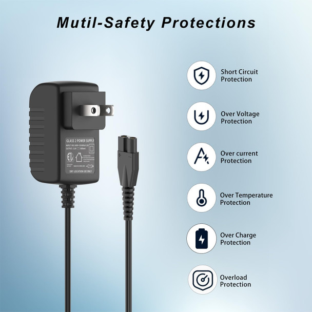 Replacement Charger Compatible With Oneisall Low Noise Dog Clippers, Charger Cord For Suprent Clippers, Pet Hair Clipper Shaver Charging Cable