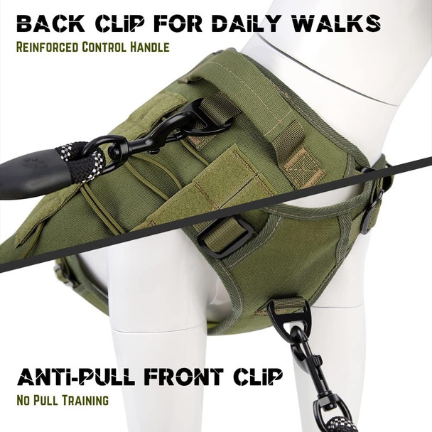 Plutus Pet Emotional Support Dog Vest, No Pull Dog Vest Harness With Easy Control Handle, Reflective Breathable Soft Padded And Adjustable, For Small Medium Large Dogs