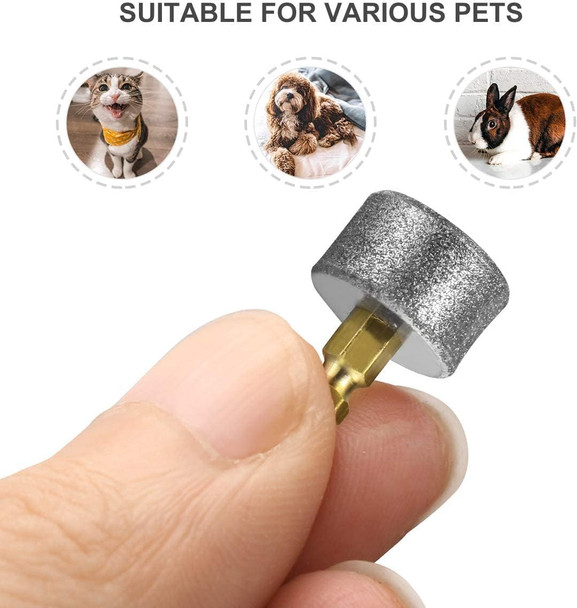 2-Pack Nail Replacement-Dog Nail Replacement Tips-Professional Spare Grinding Head For Dog Electric Claw Nail Grooming Tool