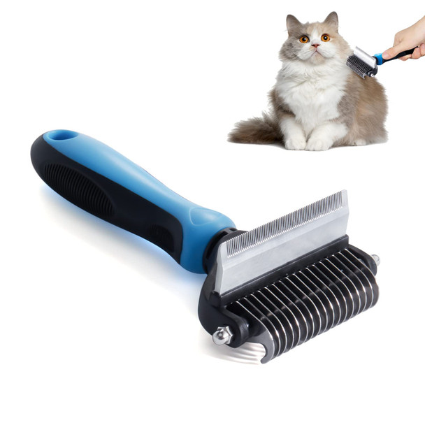 Potaroma Versatile Pet Grooming Brush, Double Sided Shedding And Dematting Undercoat Rake, Reduces Shedding By Up To 95% Professional Deshedding Comb Tool For Dogs And Cats (Medium)