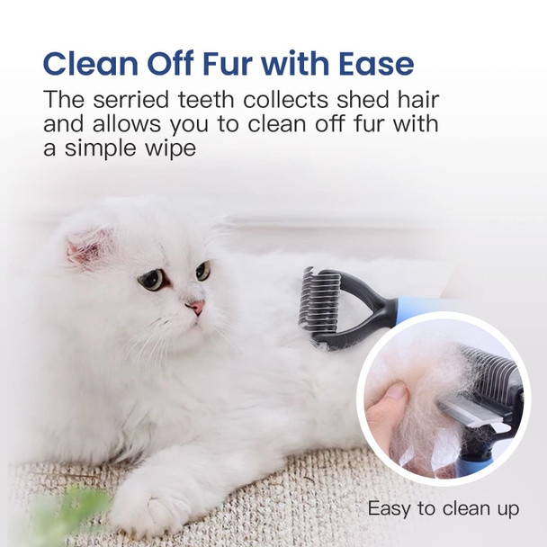 Potaroma Versatile Pet Grooming Brush, Double Sided Shedding And Dematting Undercoat Rake, Reduces Shedding By Up To 95% Professional Deshedding Comb Tool For Dogs And Cats (Medium)