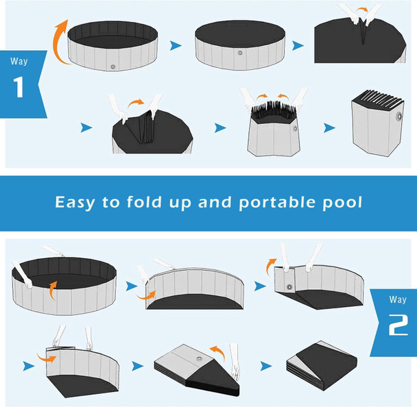Large Dog Pool, Dog Bathtub Collapsible Hard Pvc Material Pet Swimming Pool, Portable Bath Tub For Pets Dogs, Pet Pool For Indoor And Outdoor 63 X 12Inches