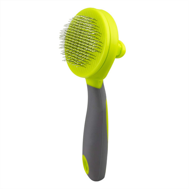 Retractable Slicker Brush For Cats And Dogs, Pet Hair Brush, Grooming Brush With Soft Grip Handle (Retractable Slicker)