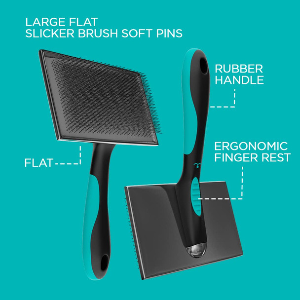 Classic Straight Large Slicker Brush - Perfect For Undoing Knots And Untangling Hair - Brushing For All Type Of Hair