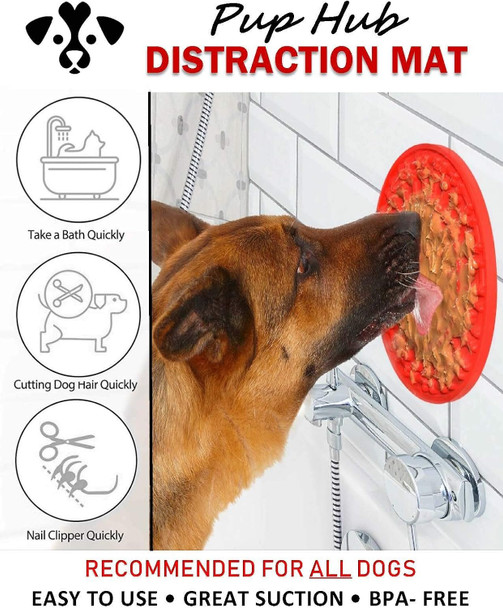 Dog Nail Clipper, Nail Trimmer/Dog Licking Mat, Distraction Device/Dog Bathing Brush, Soothing Massager - Dog Grooming Set For Excited And Anxious Dogs Bath Time