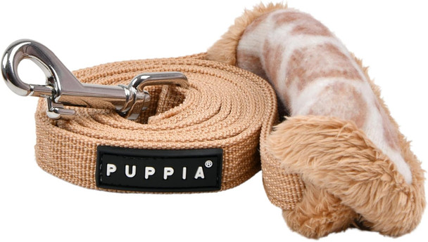 Puppia Kovo Winter Dog Leash Walking Training Fashionable For Small And Medium Dogs, Beige, Medium
