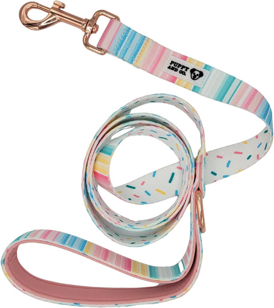 Cute 5Ft Dog Leash, Stylish Nylon With Padded Handle For Everyday Walking & Comfort – For Small, Medium, Large Xl Breed Dogs – Pet Accessories By Puppy And Co (Sprinkles)