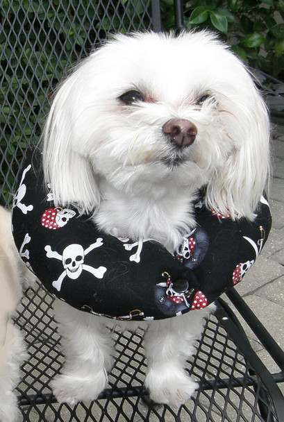Jolly Roger - 10''-13'' - Made In Usa Puppy Bumpers 100% Cotton Stuffed Safety Fence Collar To Keep Your Pet Safely On The Right Side Of The Fence.