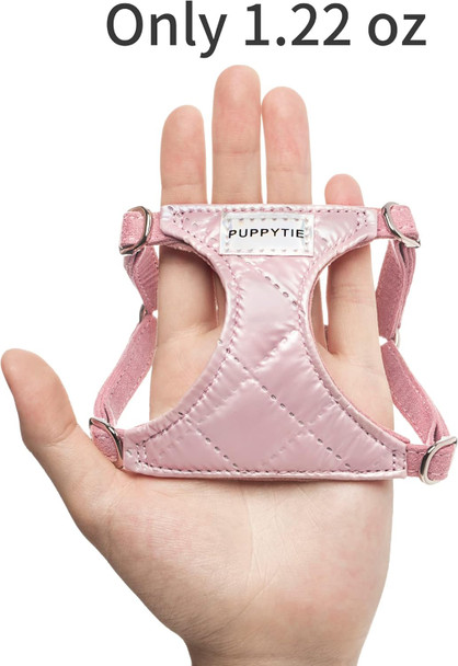 Puppytie No Pull Xs Dog Harness With Multifunction Dog Leash,Soft Adjustable No Choke Escape Proof Pet Harness Vest,Glossy Oat Brown,Xxs