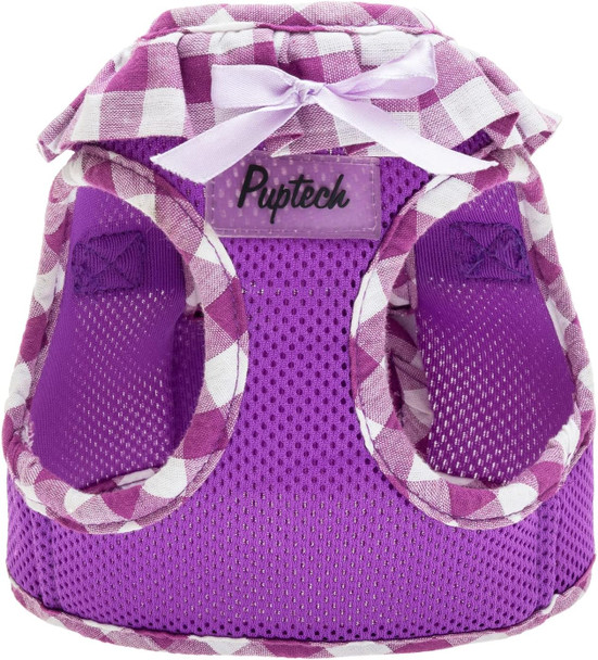 Pupteck Dog Harness For Puppy And Small Sized Dogs, Step-In No Pull Soft Mesh Vest Harness For Cats Small Pets Walking, Purple, Xs