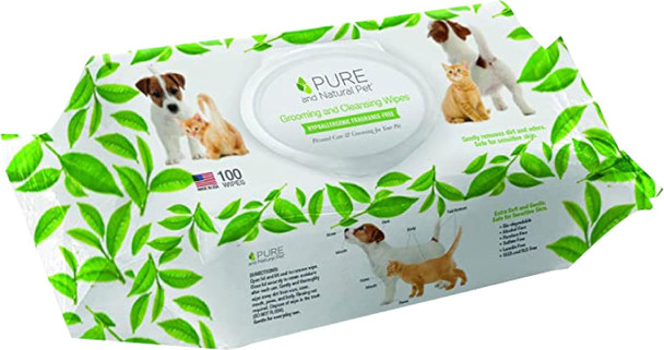 Pure And Natural Pet Grooming And Cleansing Wipes For All Pets (Unscented) 100 Ct. Pure And Natural Pet Grooming And Cleansing Wipes For All Pets (Unscented) 100 Ct.