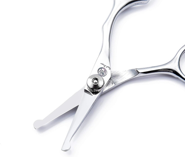 4.5 Inch Pet Safety Grooming Small Ball Tip Facial Hair Scissors For Nose Hair,Ear Hair,Face Hair,Paw Hair