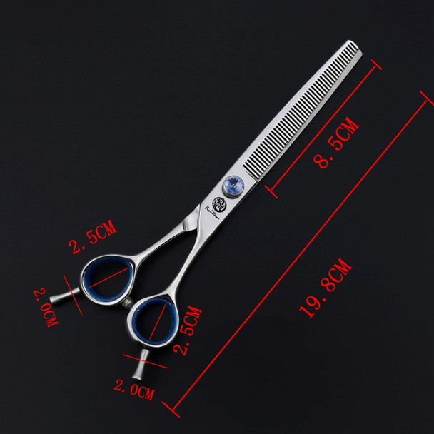 Purple Dragon 9.0 Black Twin Tails Upward Curved Blade Pet Grooming Scissors Dog Hair Cutting Shears With Bag For Professional Left Handed Or Right Hand Pet Grooomer (Black Upward Curved)