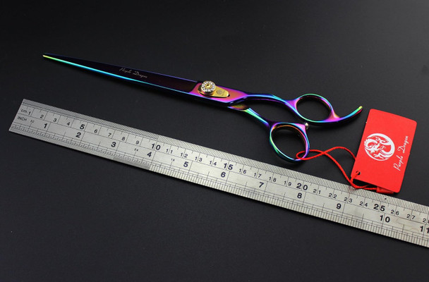Purple Dragon 8 Inch 3 In 1 Professional Pet Grooming Thinning Scissors - Upward Curved Shears And Dog Hair Cutting Scissor - Perfect For Pet Groomer Or Family Diy Use (Silver) Purple Dragon 8 Inch 3 In 1 Professional Pet Grooming Thinning Scissors - Upward Curved Shears And Dog Hair Cutting Scissor - Perfect For Pet Groomer Or Family Diy Use (Silver)