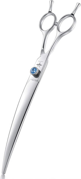 Purplebird 8 Inch Left Handed Downward Curved Dog Grooming Scissors Professional Pet Cutting Shears Safety Noiseless Blunt Tip Trimming Shearing For Dogs Cats Japanese Stainless Steel Silver Purplebird 8 Inch Left Handed Downward Curved Dog Grooming Scissors Professional Pet Cutting Shears Safety Noiseless Blunt Tip Trimming Shearing For Dogs Cats Japanese Stainless Steel Silver