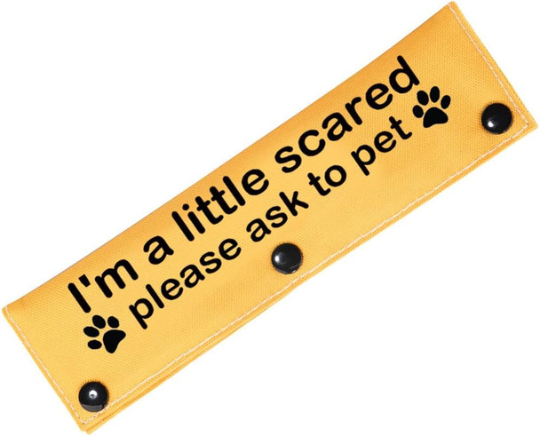 Scared Dogs Leash I'M A Little Scared Please Ask To Pet Dog Leash Wrap Anxious Dogs Leash Sleeve (Little Scared Sleeve)