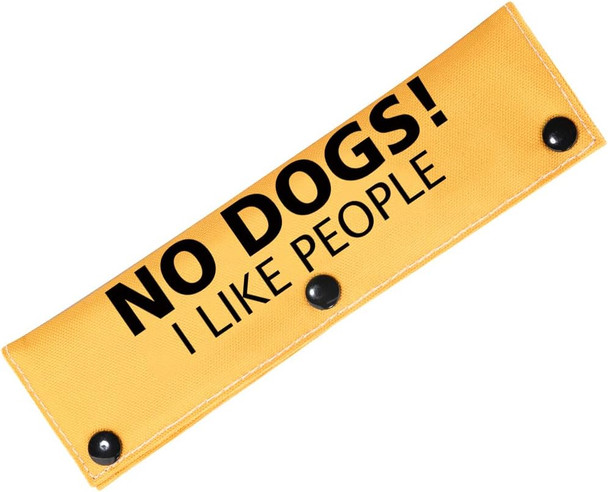No Dogs/No People Leash Wrap Give Me Space Dog Leash Wrap Rescue Dog Lead Cover (No Dogs Like People Sleeve)