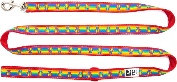 Rc Pets 1/2 X 6' Dog Leash, Rainbow Paws