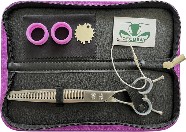 8.0 Dog Grooming Scissors With Matte Deluxe Color, 26 Tooth Blending Shears For All Dog Breeds