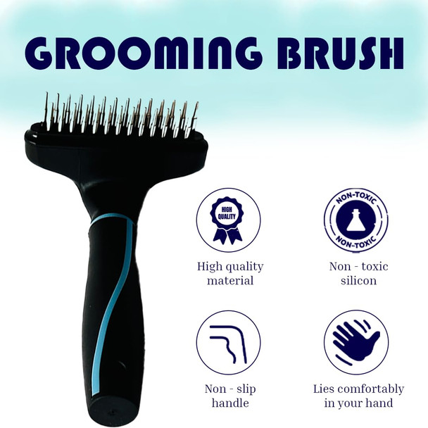 Pet Grooming Deshedding Brush Comb, Stainless Steel Pins, Undercoat Rake For Dogs And Cats - Reduce Shedding By 90%, Dog Brush, Cat Brush, Pet Hair Removal Tool, Dog Hair Remover, Dog Products