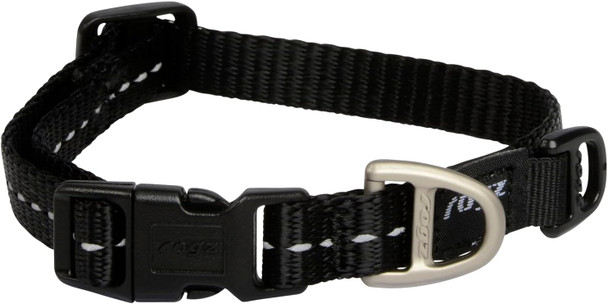 Rogz Utility Medium 5/8-Inch Reflective Snake Dog Collar, Purple