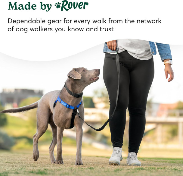 Essential Dog Walking Leash, Black, 4Ft – Stay In Control With Durable Short Dog Leash – Features Cushioned Handles, Traffic Handle For Added Control, & Built-In Tidy Tag Poop Bag Holder