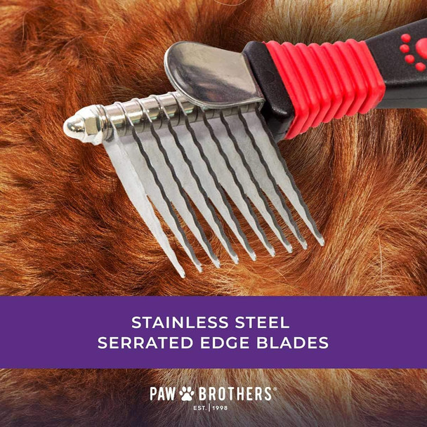 Paw Brothers Soft Pin Triangle Slicker Brush For Dogs, Professional Grade, Stainless Steel Pins, Comfort Grip, For Hard To Reach Areas Paw Brothers Soft Pin Triangle Slicker Brush For Dogs, Professional Grade, Stainless Steel Pins, Comfort Grip, For Hard To Reach Areas